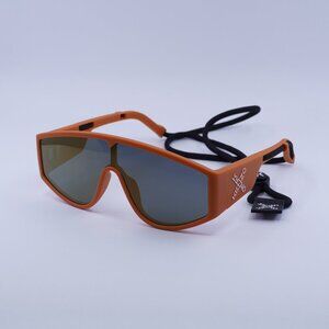 🕶️ New Kenzo KZ40132U-Y 43C Sunglasses - Matte Orange Frame, Brown Lenses
